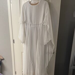 White Chiffon Veiled collection dress
